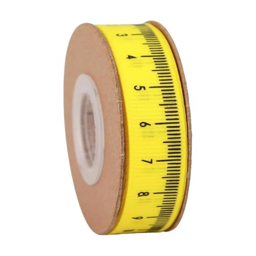 Meseey 7/8" x 20 Yards Back to School Ruler Grosgrain Ribbon Yellow Measuring Tape Print Craft Ribbon for Teacher Appreciation, Wreaths, Gift Wrapping & Classroom Decor | Amazon (US)