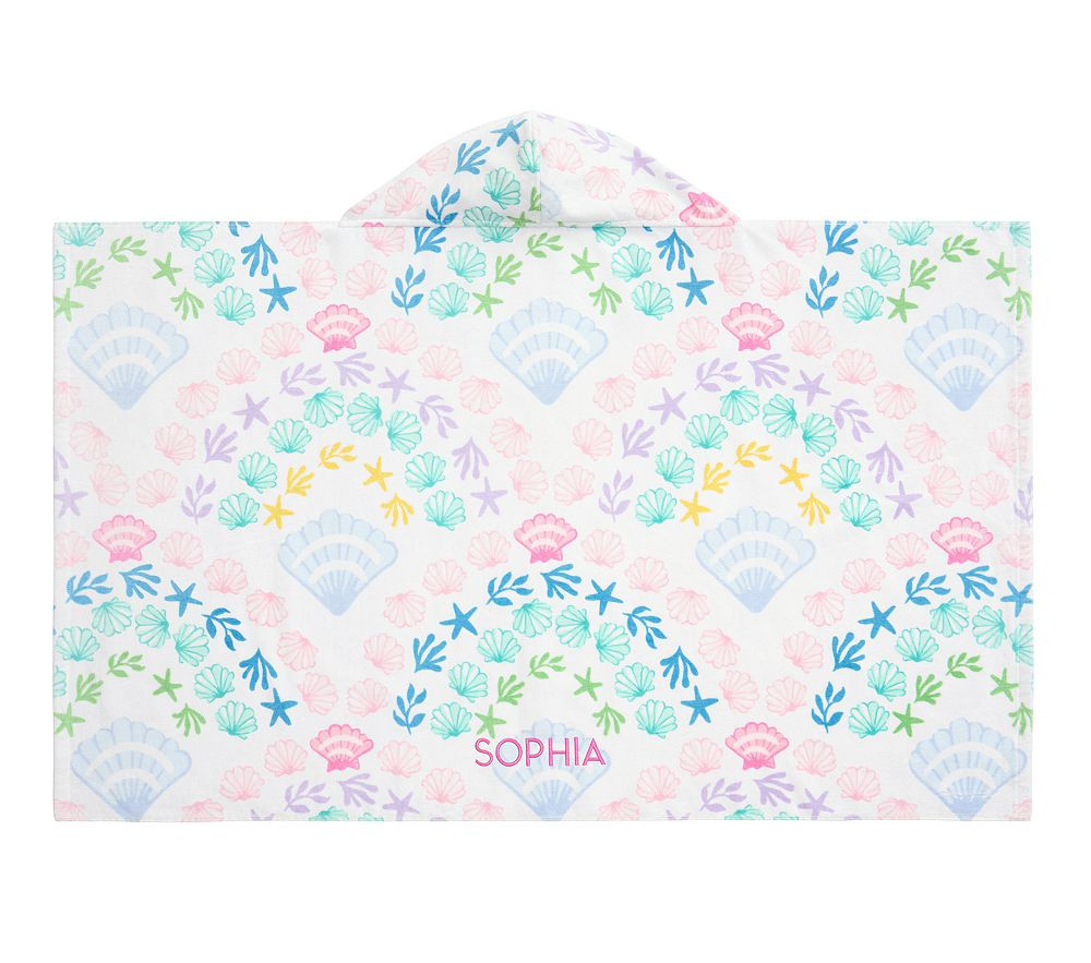 Seashell Scallop Kid Beach Hooded Towel UPF 50+ | Pottery Barn Kids