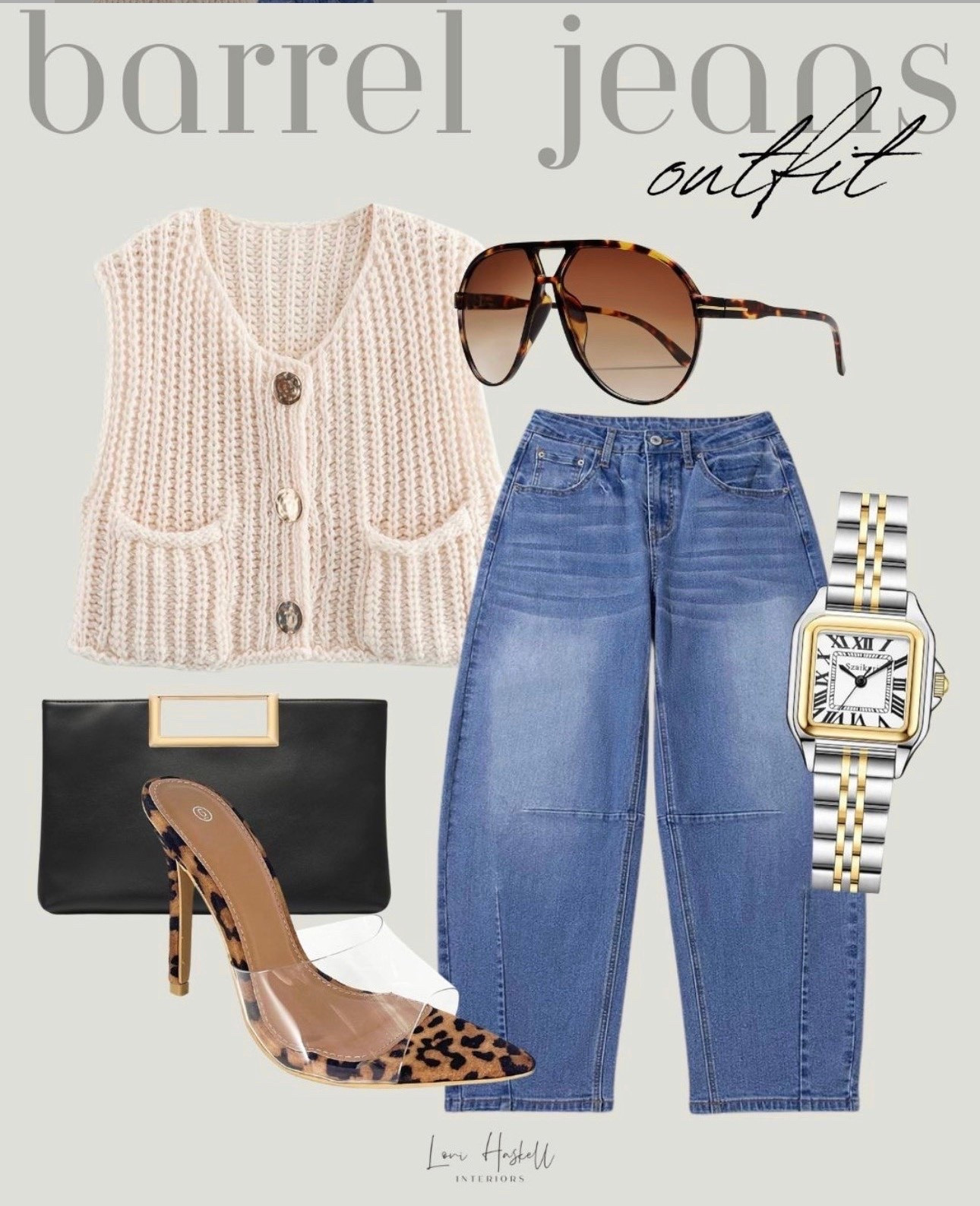Barrel jeans outfit. How cute is this sweater vest?!

#LTKOver40 #LTKootd #LTKMidsize
