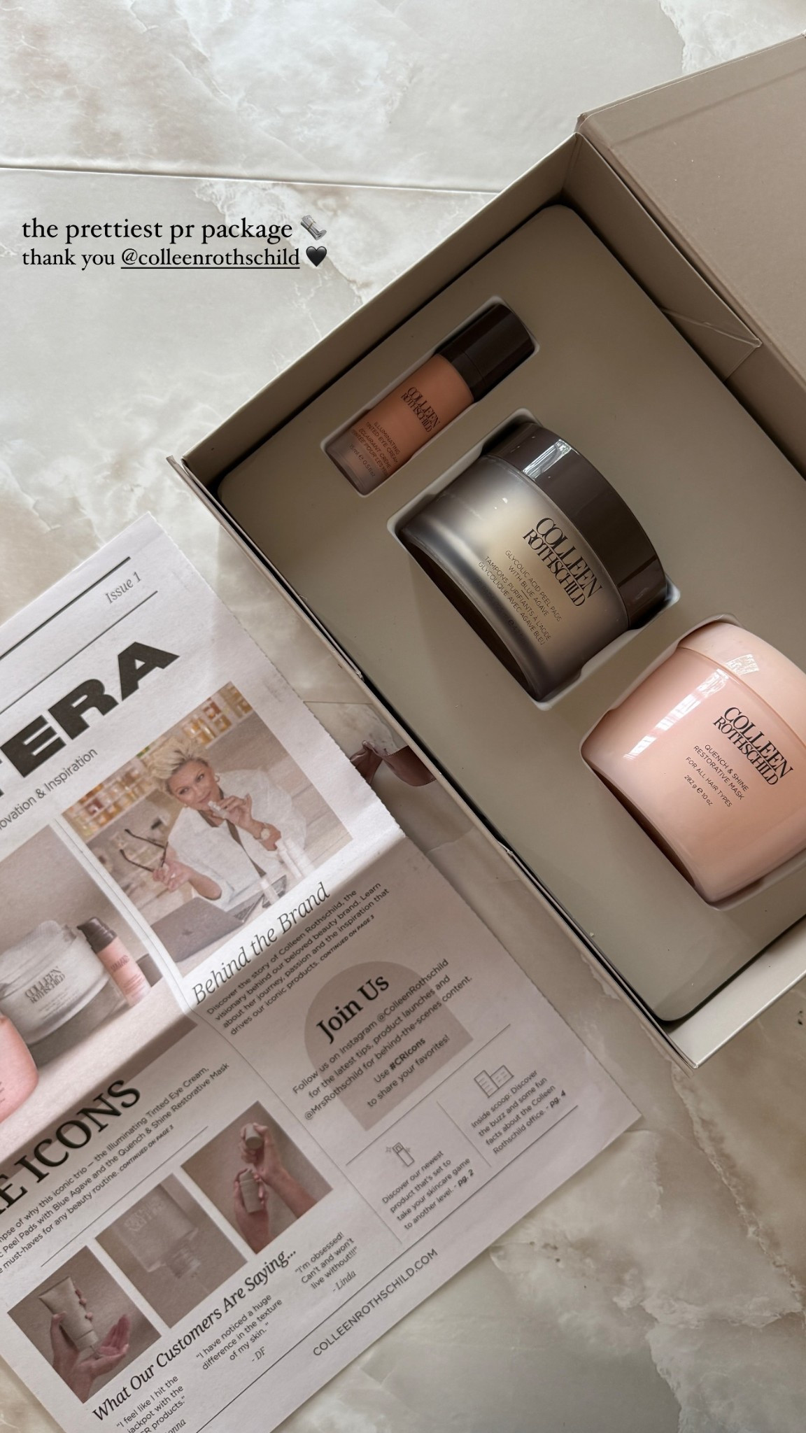 the prettiest pr package 🗞️ thank you @colleenrothschild 🖤

#LTKBeauty #LTKOver40 #LTKGiftGuide