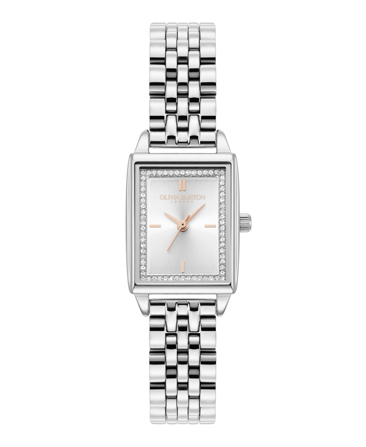 Olivia Burton Women's Quartz Silver-Tone Stainless Steel Bracelet Watch 25.5mm x 20.5mm - Stainless Steel | Macy's