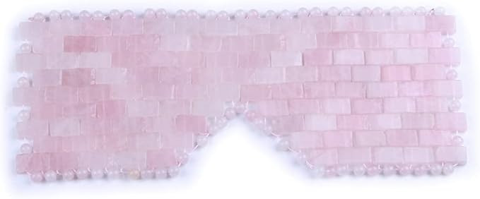 Natural Gemstone Jade Sleep Mask, Rose Quartz Eye Mask, Anti-Aging Hot or Cold Using Stone Eye Ma... | Amazon (US)