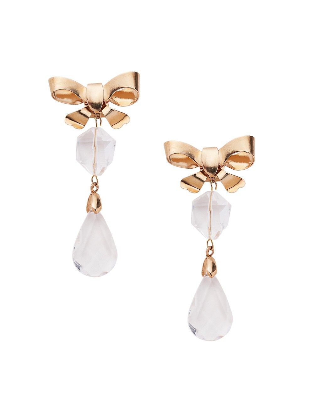 Goldtone & Glass Bow Drop Earrings | Saks Fifth Avenue