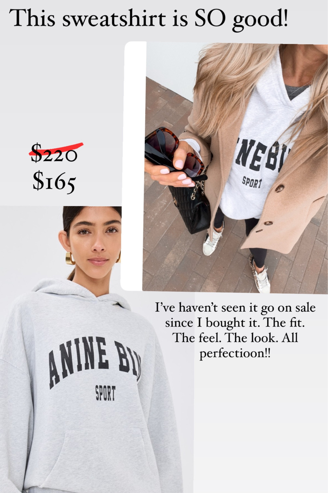 This hooded sweatshirt goes with so many things! I love the way it fits 
Anine Bing 
Shopbop sale 

#LTKSaleAlert #LTKStyleTip