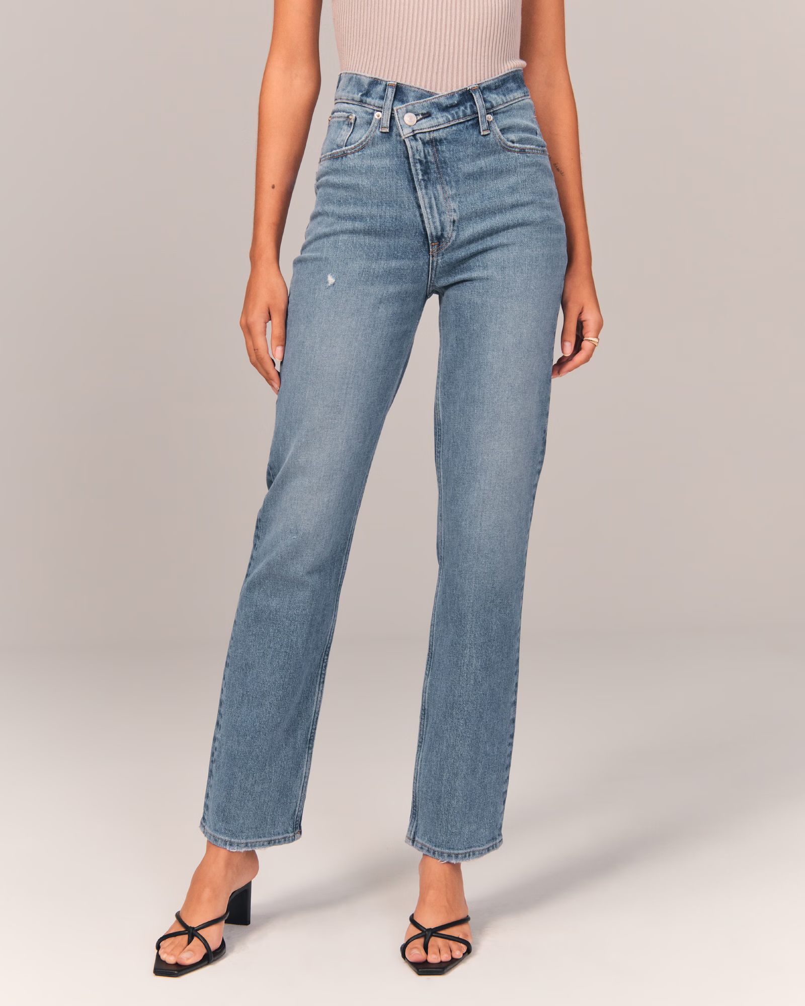 90s Ultra High Rise Straight Jeans | Abercrombie & Fitch (US)