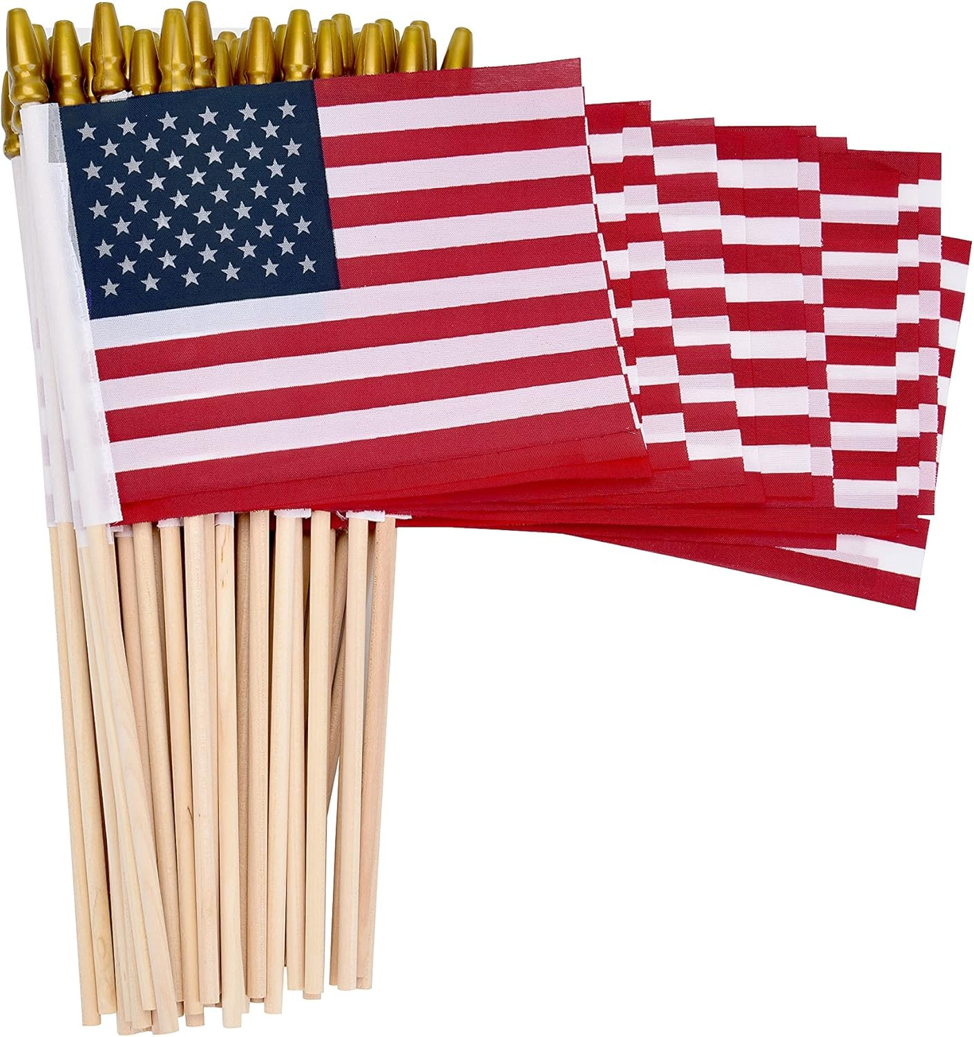 12 Pack Small American Flags on Stick Small US Flags/Mini American Flags for Outside 4x6 Inch Ame... | Amazon (US)