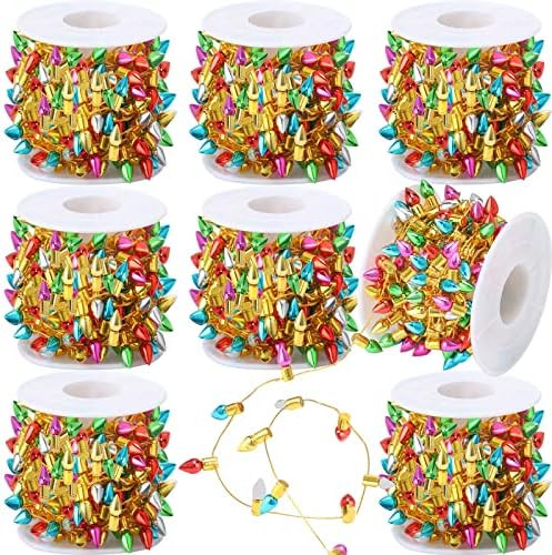 8 Pcs Dollhouse Christmas Lights Fake Light String Dollhouse Christmas Decoration Christmas Minia... | Amazon (US)
