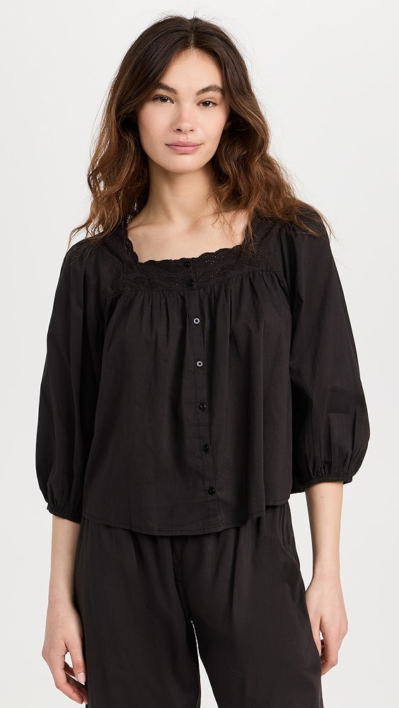 The Eyelet Button Sleep Top | Shopbop