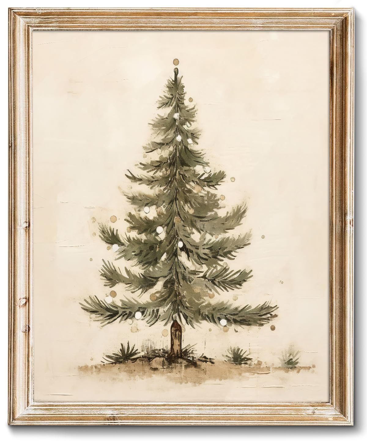 RETRART Vintage Christmas Tree Wall Art Print, Pine Tree Botanical Winter Decor (8x10 Unframed) | Amazon (US)