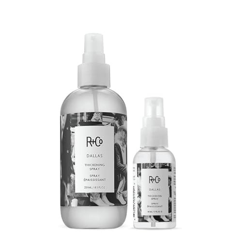 R+Co Dallas Hair Thickening Spray | Volumizing & Texturizing Spray for All Lengths | Adds Volume, Body & Shine | Perfect for Blowouts, Curling Irons & Roller Sets | 8.5 + 1.7 oz | Amazon (US)