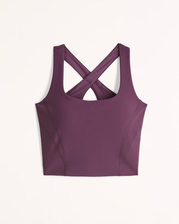 YPB sculptLUX Cross-Back Slim Tank | Abercrombie & Fitch (US)