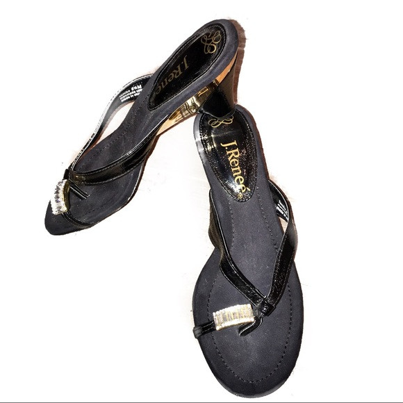 J. Renee Tomika Thong Sandal Black Size 6.5M | Poshmark