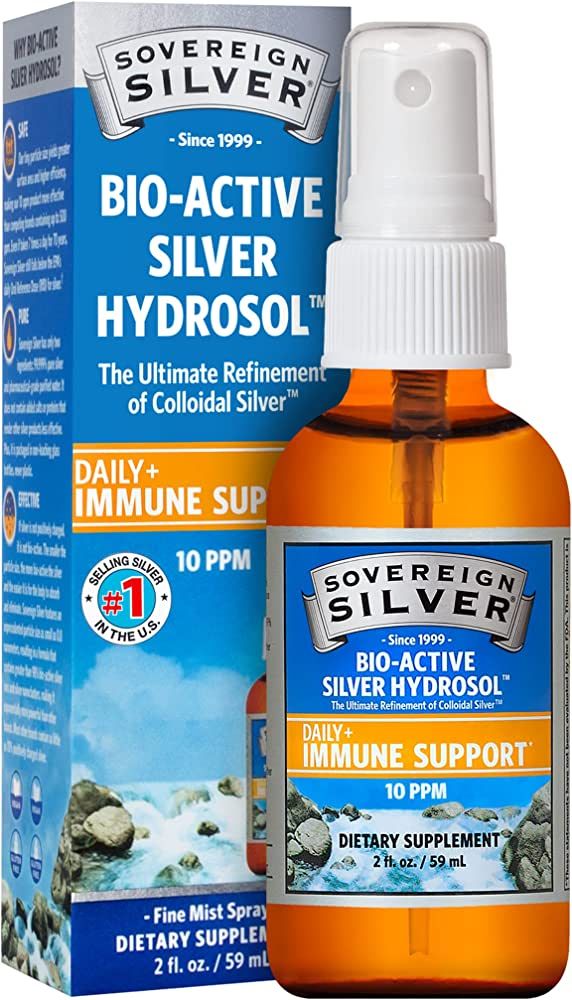 Sovereign Silver Bio-Active Silver Hydrosol for Immune Support - 10 ppm, 2oz (59mL) - Fine Mist S... | Amazon (US)