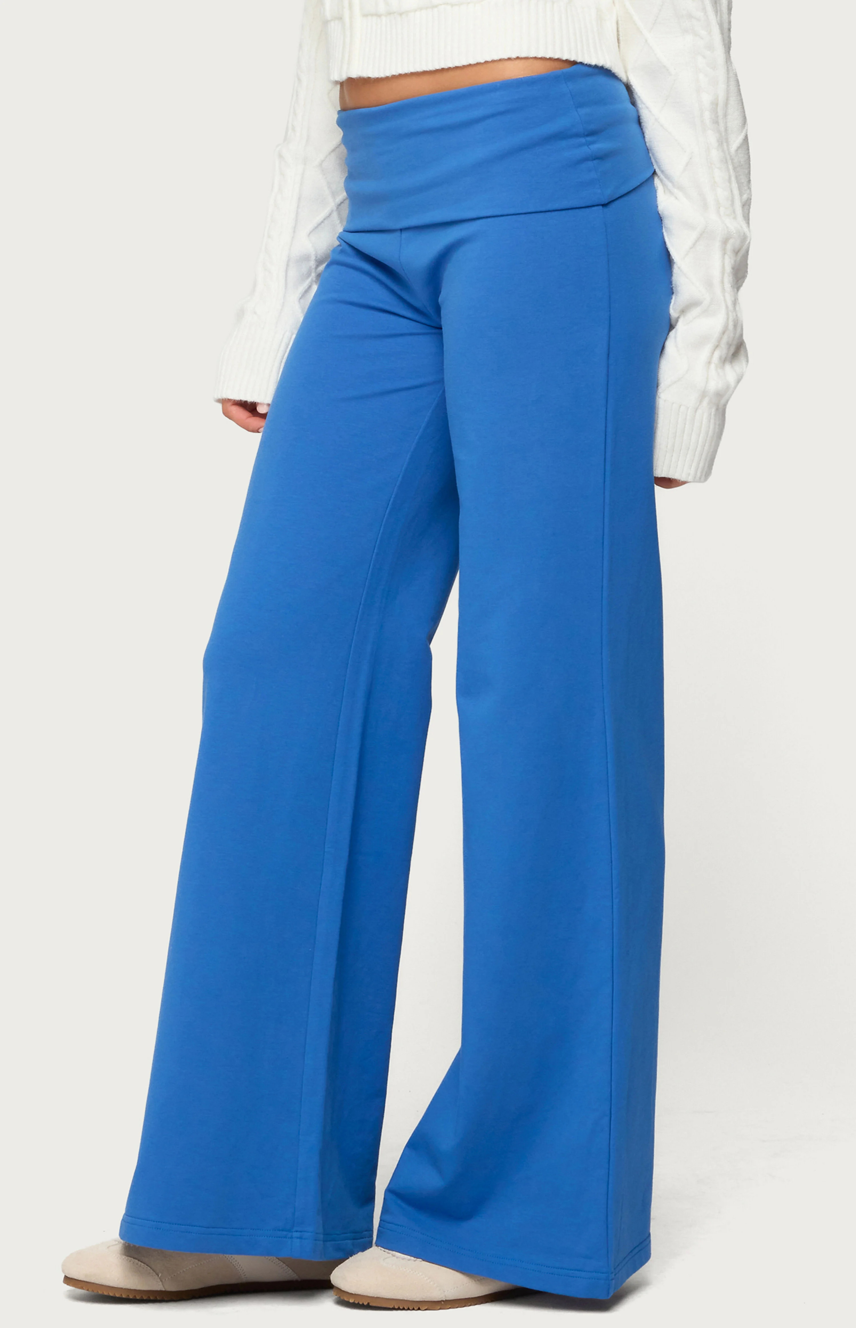 Edikted Wide Leg Fold Over Pants | PacSun