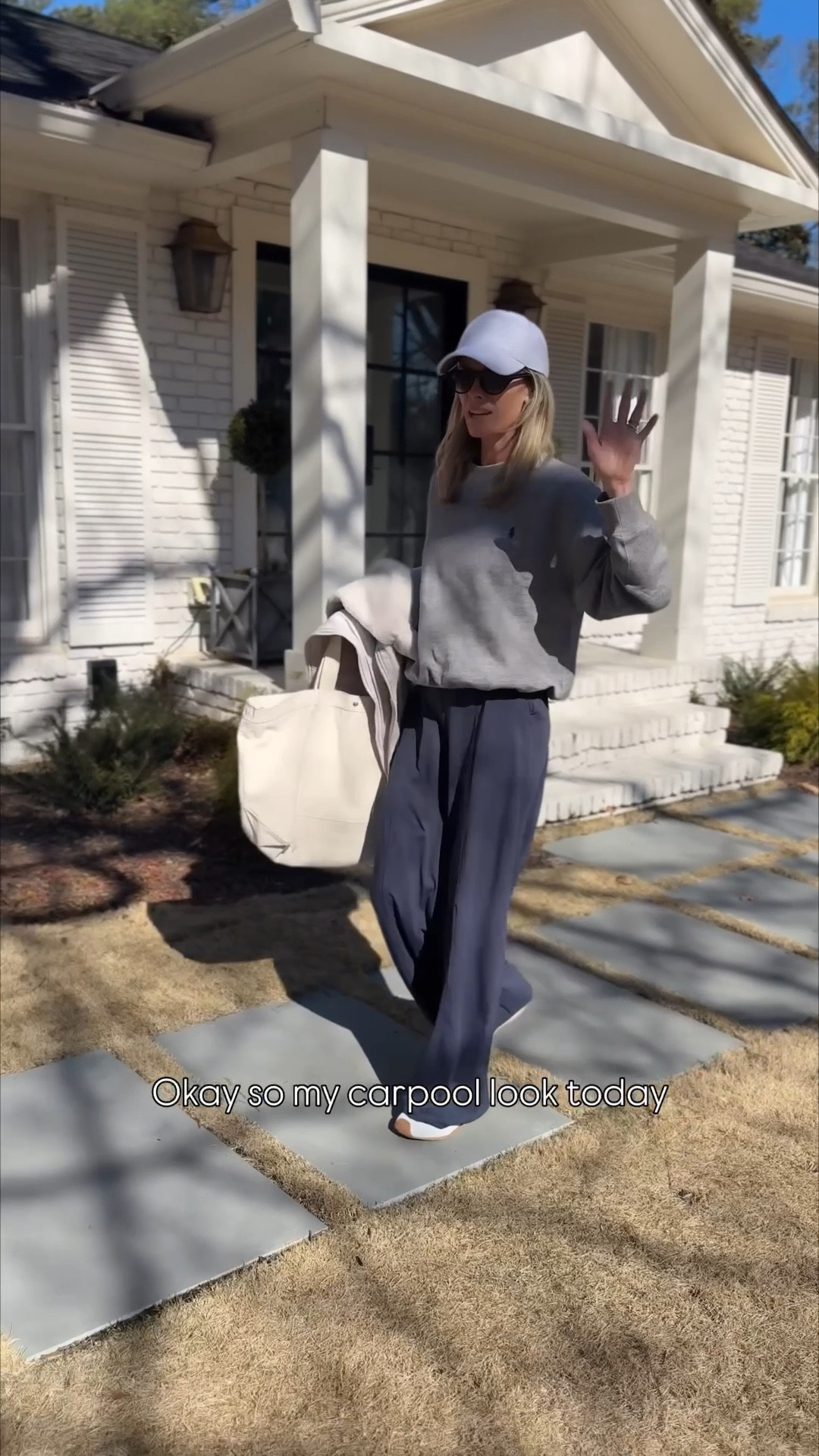 These pants are just too good for $20!!  And the polo gray sweatshirt that is seriously going to be worn all the time. Perfect elevated casual look! Amazon sneaks 🩵