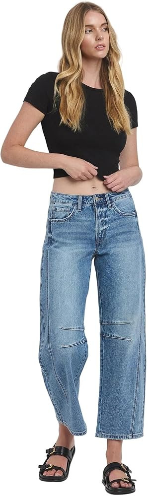 Vervet High Rise Structured Barrel Leg Jeans (27" Inseam) - T6514 - Includes Official Tag | Amazon (US)