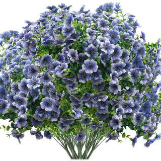 4.5 in. Blue Indoor/Outdoor Artificial Daisies Spring with UV Resistant Realistic (16 Bundles) | The Home Depot