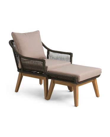 Outdoor Lounge Chair With Ottoman | TJ Maxx