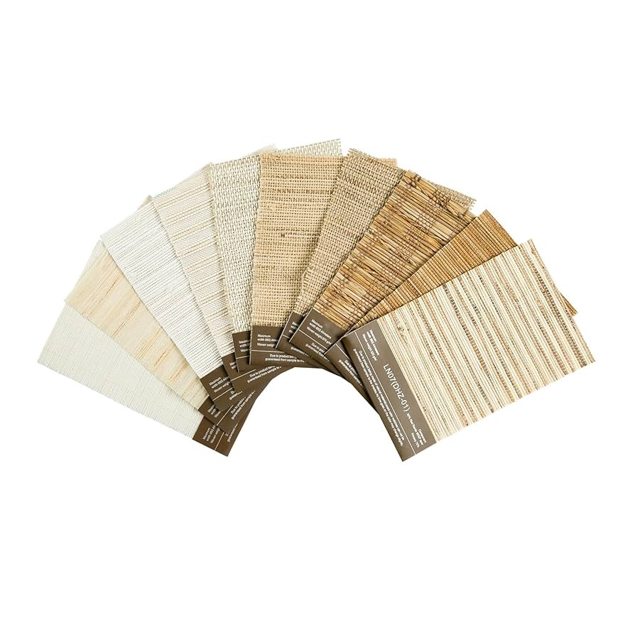 TWOPAGES Natural Woven Bamboo Shade Sample Booklet,10 Colors | Amazon (US)