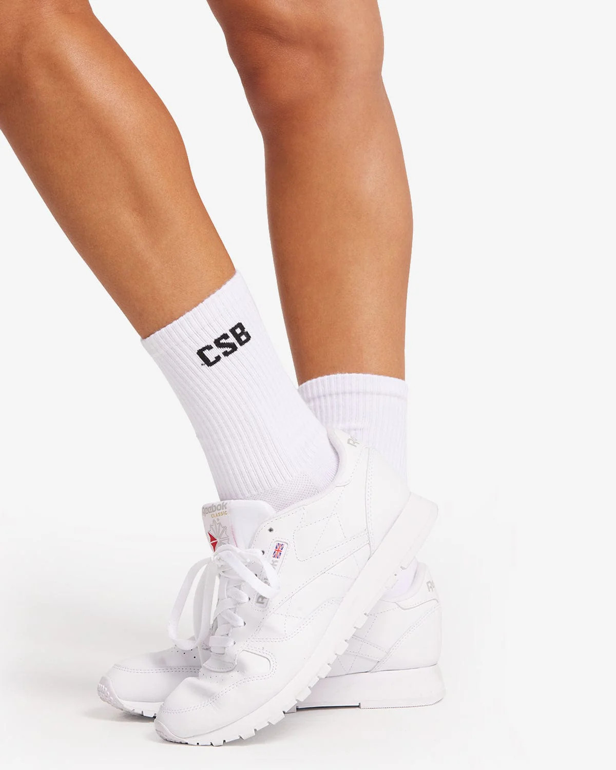 CSB Crew Socks | White | Crop Shop Boutique AU