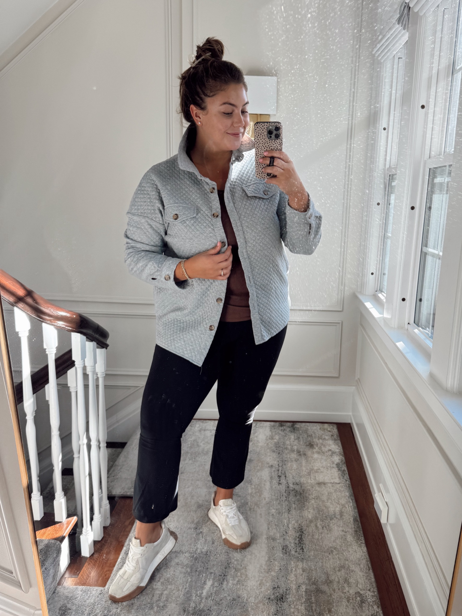 This quilted jacket was one of your most loved from the week! Wearing size XL. Perfect for fall and travel. Wearing 2X in tank & XL in pants. Use CARALYN at Cakes Body. 

#LTKSeasonal #LTKMidsize #LTKTravel