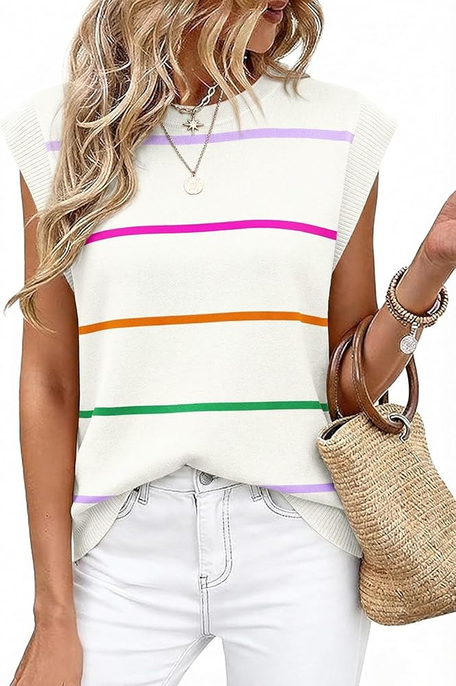 Womens Tops Spring Summer Tank Tops Sleeveless Beach Vacation Clothes Work Business Casual Outfit... | Amazon (US)