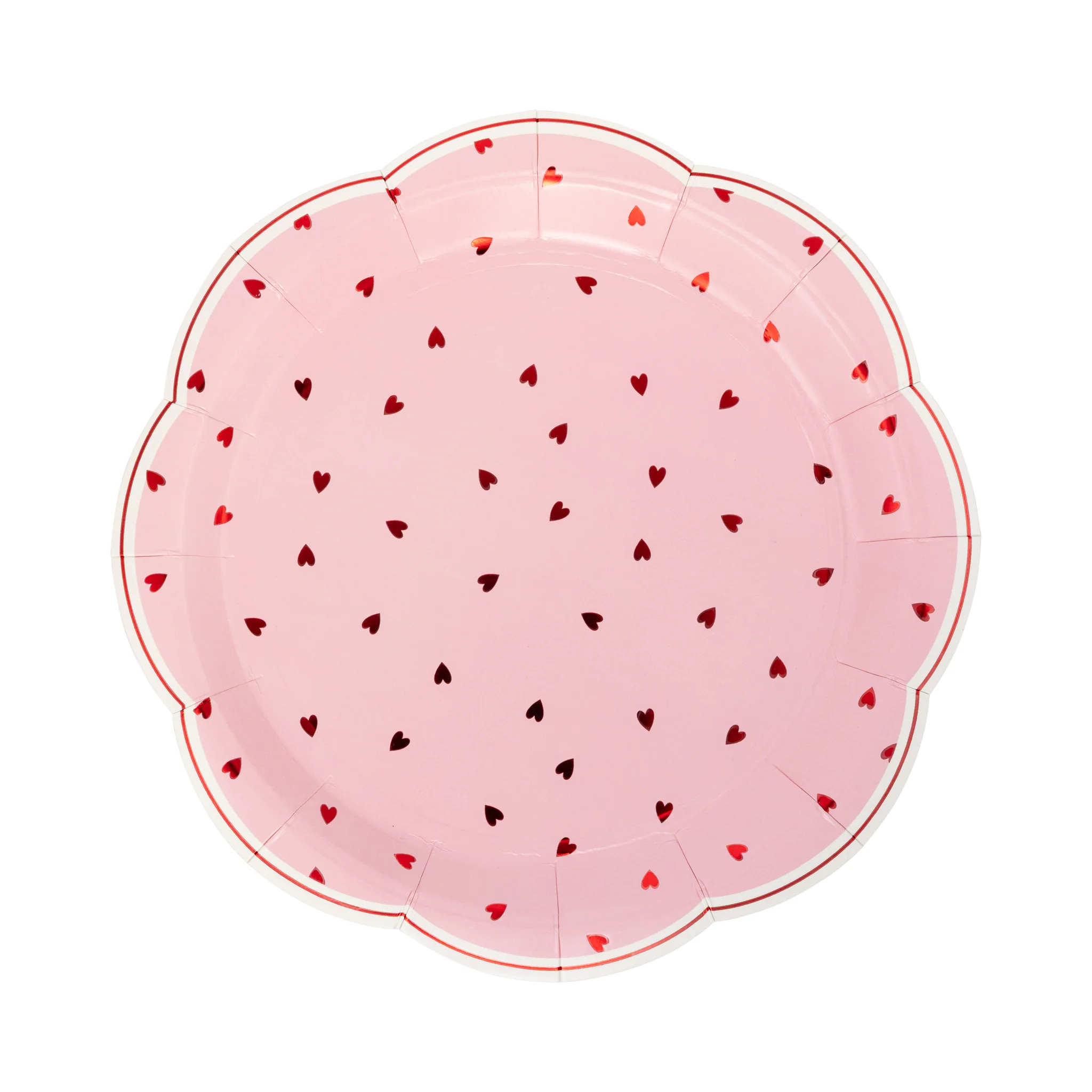 Scalloped Scattered Heart Plate | My Mind's Eye