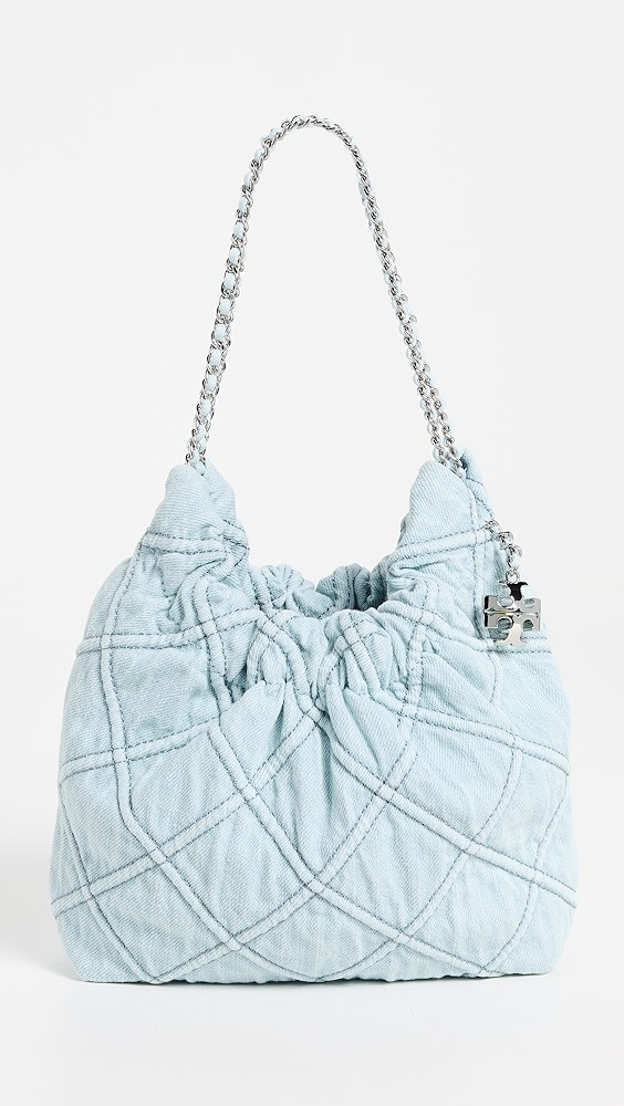 Tory Burch Fleming Denim Mini Hobo Bag | Shopbop | Shopbop