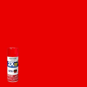 Rust-Oleum American Accents 2X Ultra Cover Satin Apple Red Spray paint and primer in one ( NET WT... | Lowe's
