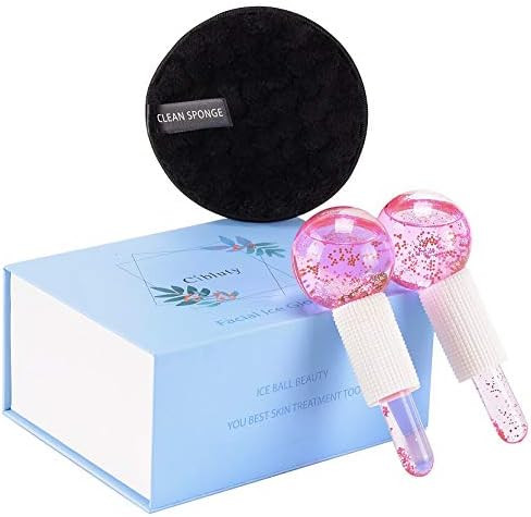 CIBLUTY Facial Ice beauty ball- 2PC Globes Pink Facial Roller for Cold or Hot Skin Massagers Glob... | Amazon (US)