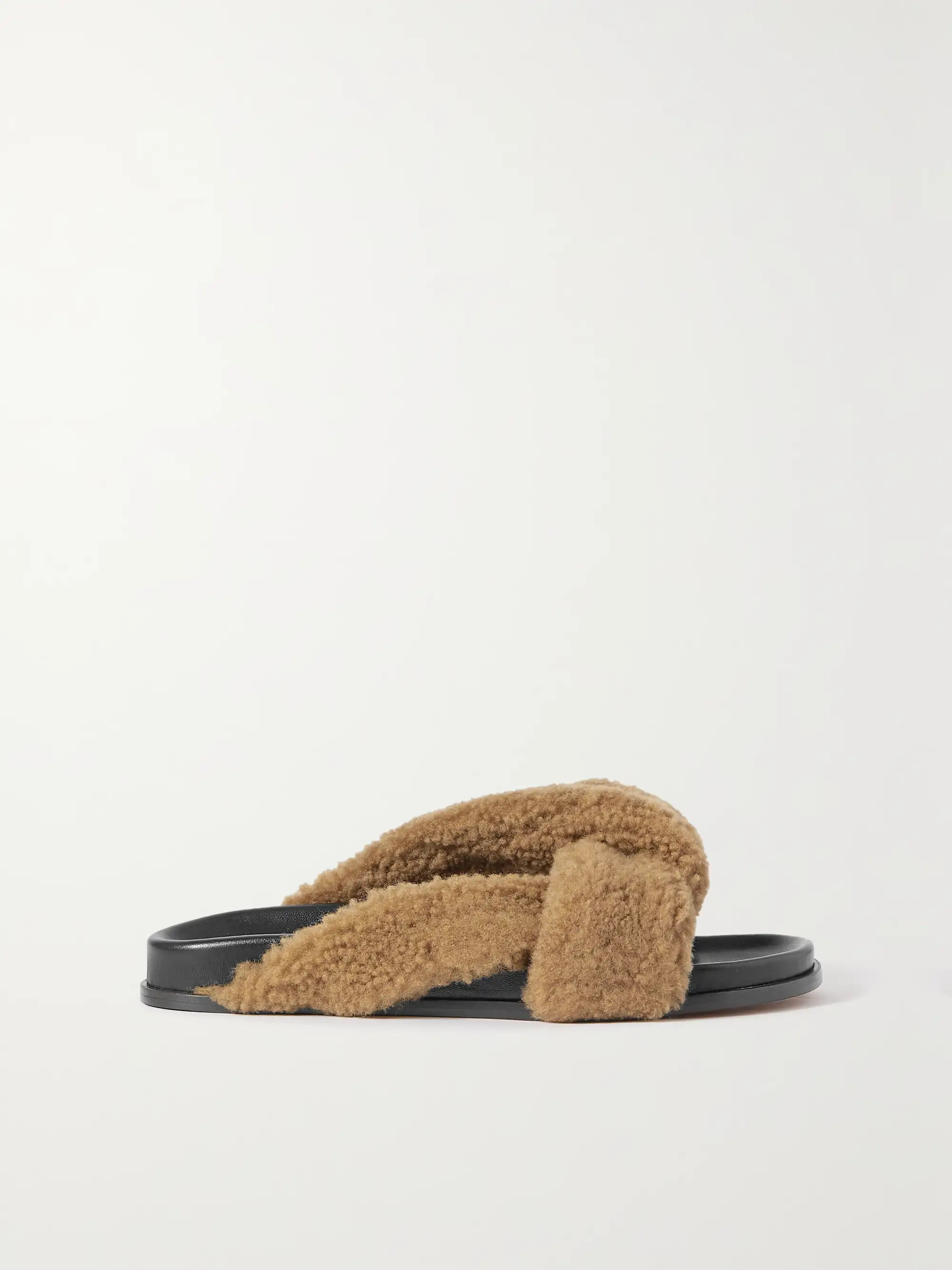 Shearling slides | NET-A-PORTER APAC