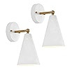 Gold Sconces Set of 2, Modern Brass Wall Sconces Lighting Fixtures with Metal Shade, Indoor Decor... | Amazon (US)