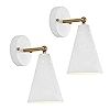Gold Sconces Set of 2, Modern Brass Wall Sconces Lighting Fixtures with Metal Shade, Indoor Decor... | Amazon (US)