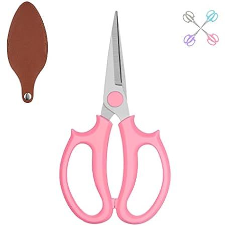 Jasni Garden Pruning Shears Scissors with Comfort Grip Handle, Premium Steel Professional Floral Sci | Amazon (US)
