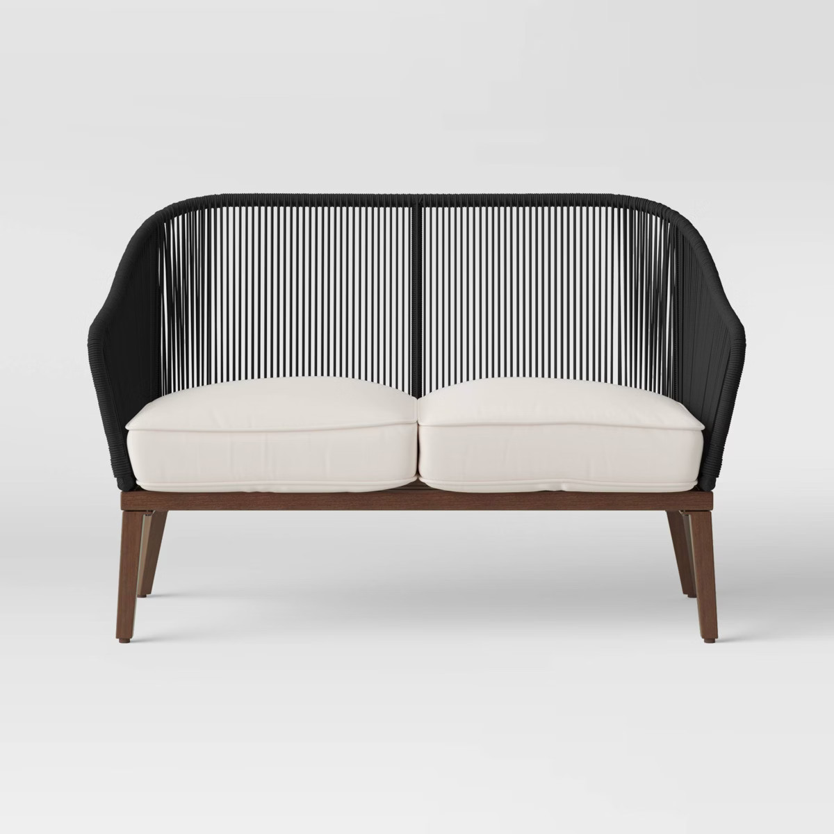 Purcell Wood Patio Loveseat - Threshold™: DuraSeason Fabric™ Fabric, Weather-Resistant Patio ... | Target