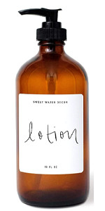 Sweet Water Decor Amber Plastic Refillable Soap Dispensers | Farmhouse Bathroom Bottles | 16 oz R... | Amazon (US)