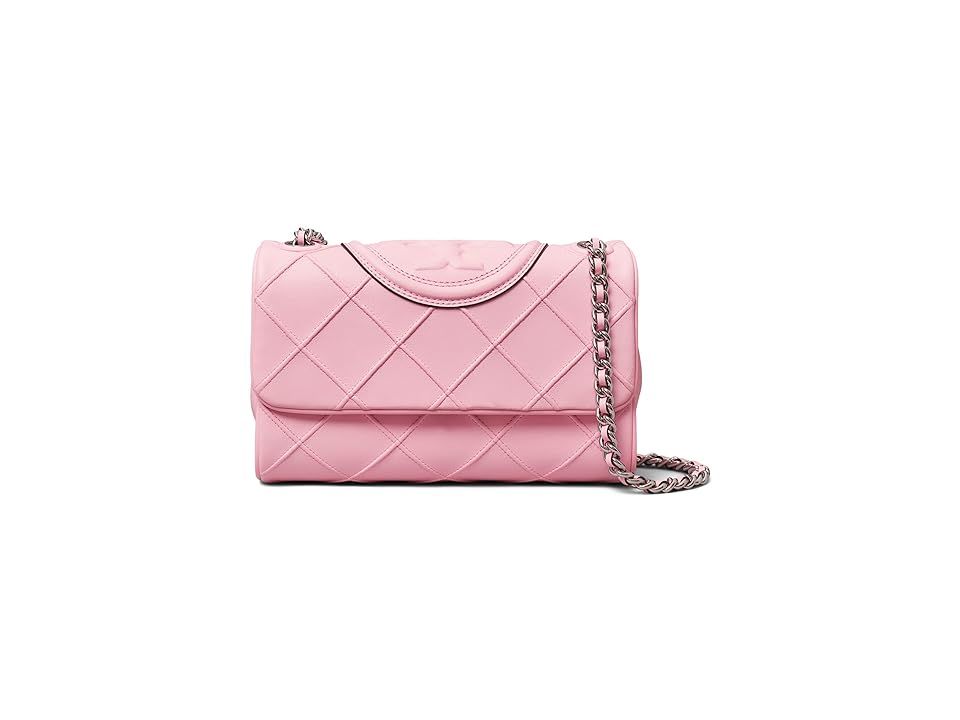 Tory Burch Fleming Soft Small Convertible Shoulder Bag (Pink Plie) Handbags | Zappos