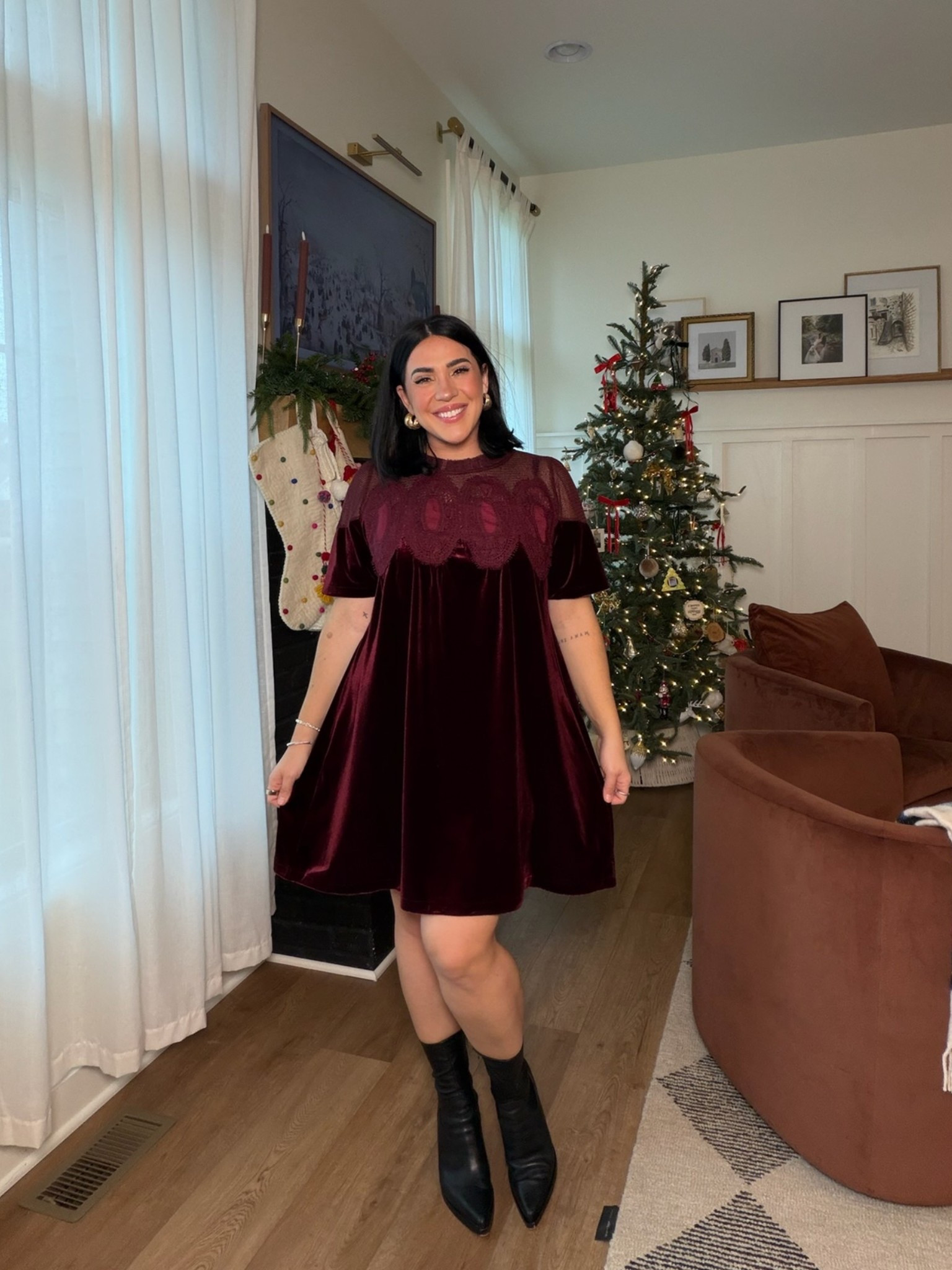 Amazon holiday dress under $50! So so comfy and flattering. A line dresses are perfect for any body type. I’m normally a size 10/L and I’m 5’4. 

#LTKHoliday #LTKMidsize #LTKSeasonal