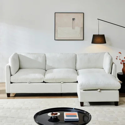 Sectional Couch with Ottoman, Soft Sofa for Living Rooms | Wayfair North America