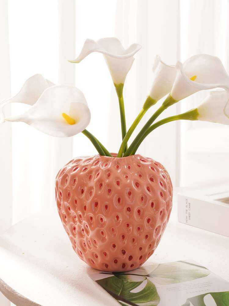 1pc Strawberry Design Flower Vase, Modern ABS Vase For Flower For Home | SHEIN