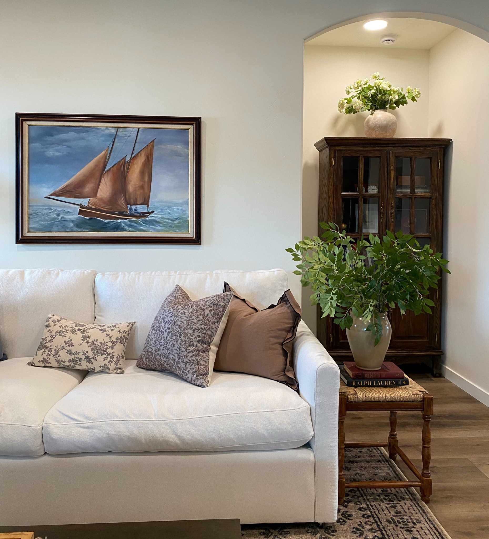 Living room decor and furniture

White sofa, cottage transitional modern interior vintage and antiques 

#LTKHome