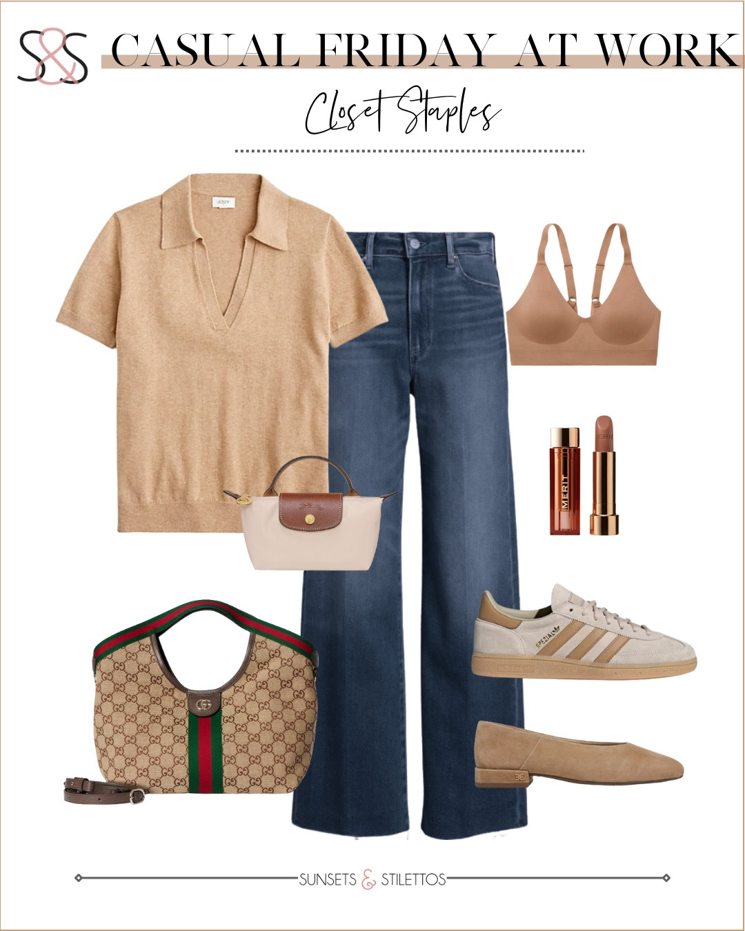 Master the effortless casual Friday look with these elevated closet staples for your winter workwear rotation. This neutral polo sweater and dark wash wide leg denim pairing is the perfect polished-yet-cozy office uniform.

casual friday outfit, workwear essentials, neutral outfit ideas, wide leg jeans, polo sweater, office style, winter fashion, closet staples, capsule wardrobe, sneakers for work, minimalist style, LTK fashion, shop the look, seasonal outfit inspiration, business casual, dark denim, tan sweater. 

 

#LTKgrwm #LTKFindsUnder100 #LTKWorkwear