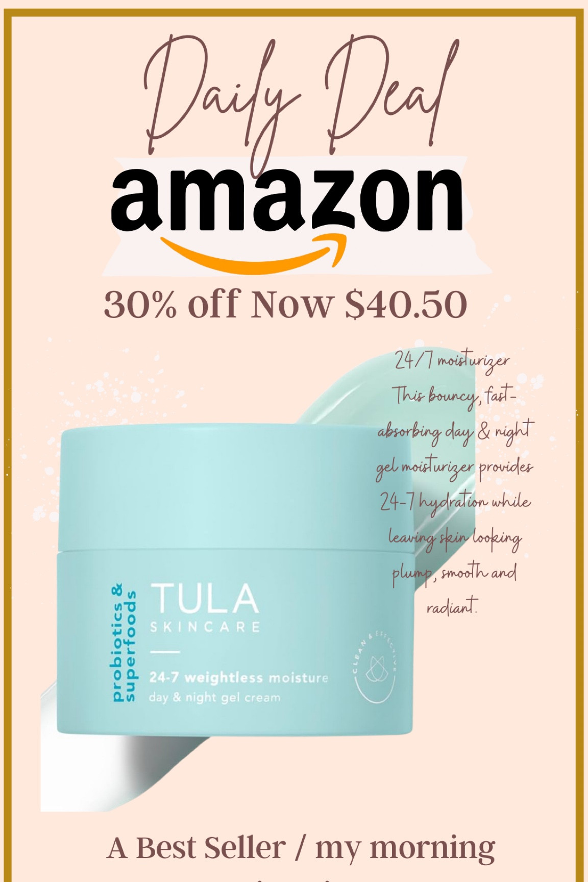 Amazon Big Prime Deal Days 

24/7 moisturizer 
This bouncy, fast-absorbing day & night gel moisturizer provides 24-7 hydration while leaving skin looking plump, smooth and radiant. 

#LTKxPrimeDay #LTKGiftGuide #LTKBeauty