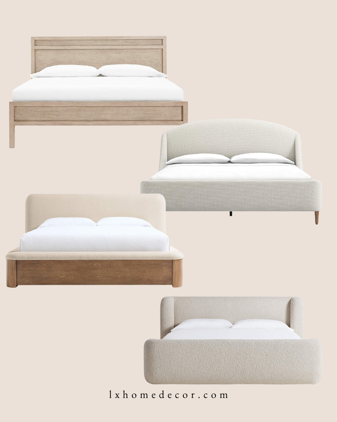 The Modern Bed Edit 🛏️✨

I’m highlighting four distinct silhouettes for a serene bedroom refresh. From structured oak frames to soft, winged bouclé and curved upholstered headboards, these pieces balance comfort with high-end design. Whether you prefer clean wood lines or plush, rounded textures, these beds are the perfect room anchors. Shop my top picks below.

#LTKhome #BedroomDesign #ModernFurniture #InteriorInspo 

 #LTKOver40 #LTKHome #LTKSaleAlert