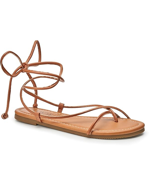 SANDALUP Sandals Women Dressy Strappy Gladiator Dress Summer Lace up Flat Sandals for Women | Amazon (US)