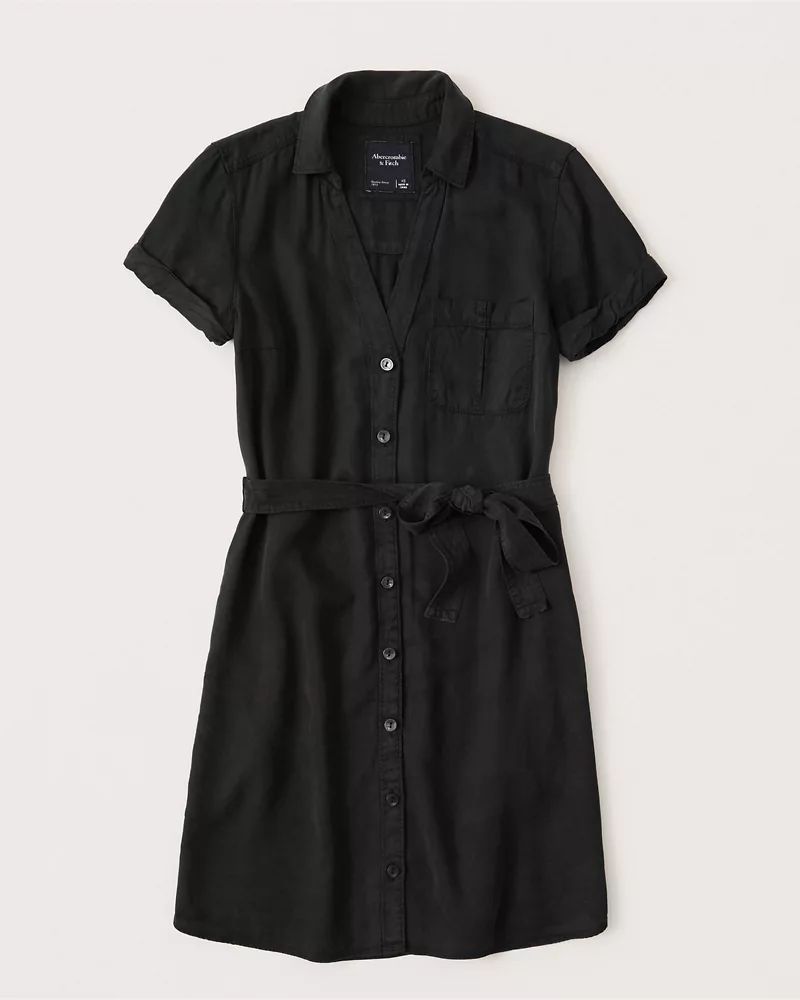 Tie-Waist Shirt Dress | Abercrombie & Fitch (US)