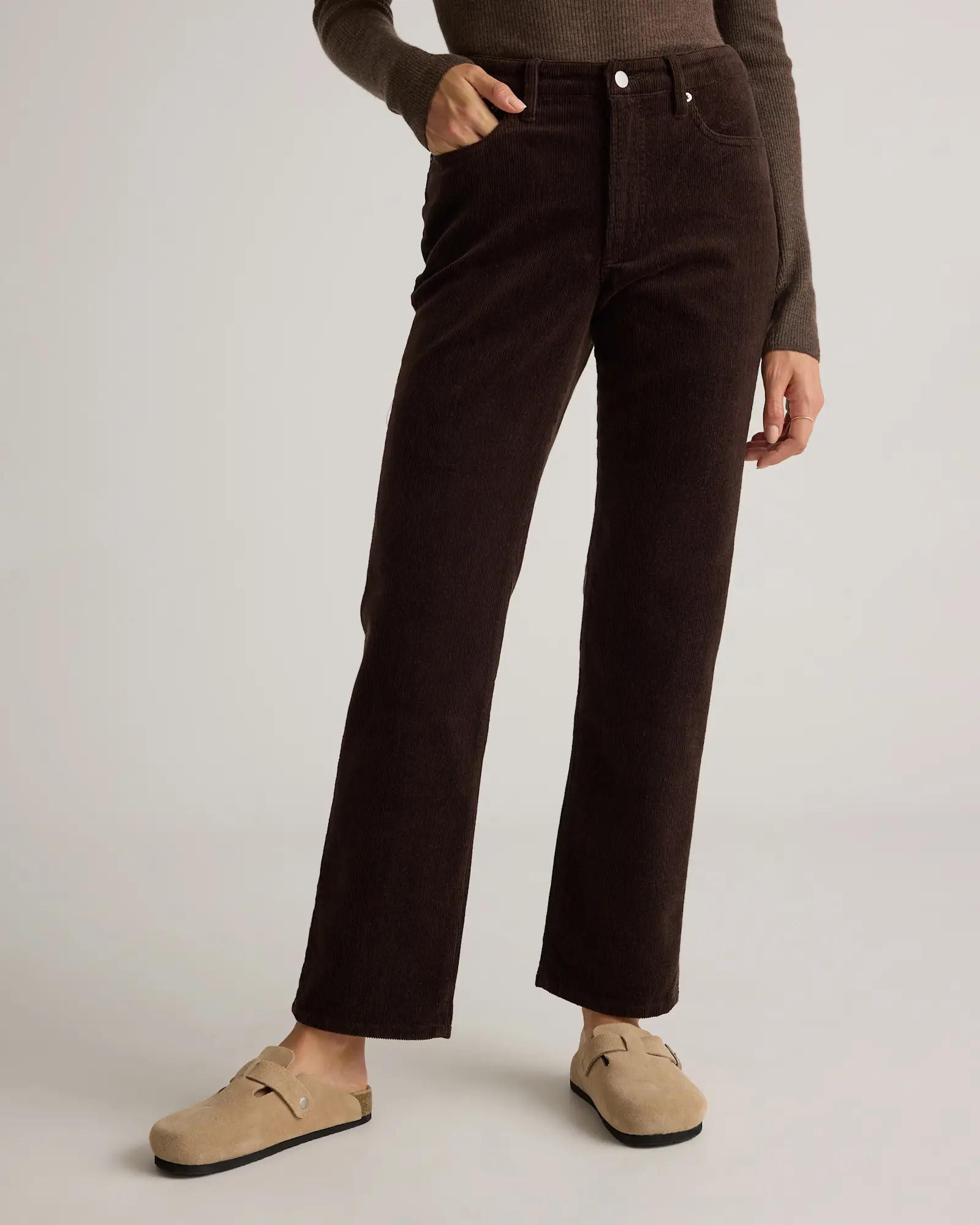 Organic Stretch Corduroy Straight Leg Pants | Quince