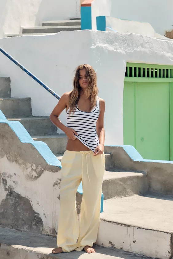 RIBBED STRAPPY TOP | Zara UK