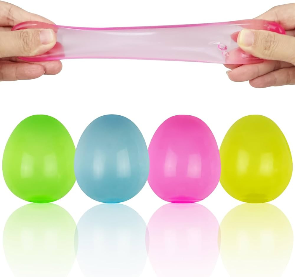 Anditoy 4 Pack Easter Eggs Sugar Stress Balls Sensory Fidget Toys for Kids Boys Girls Easter Bask... | Amazon (US)