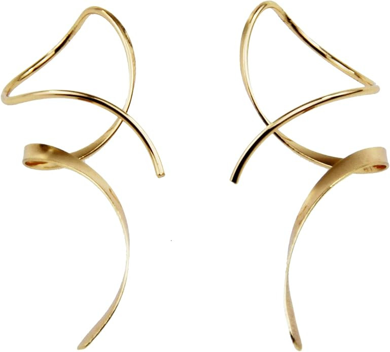 Earrings for Women Spiral threader earrings hand bent dangle earrings for women，suitable for gi... | Amazon (US)
